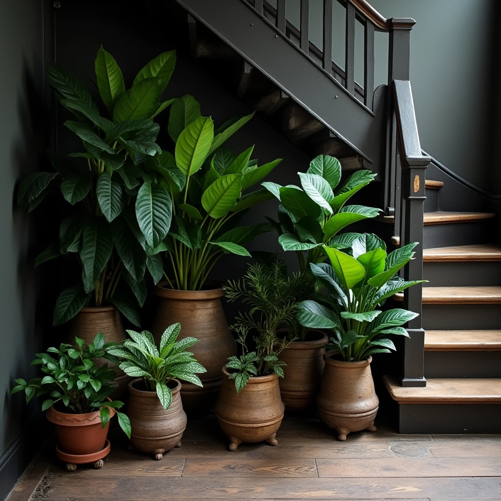 Lush clump of Cast Iron Plant, a classic large low light houseplant for dark corners.